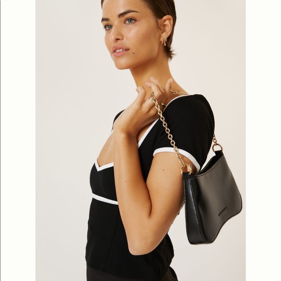 ✨ Anthropologie Sweetheart Ponte Top Sz L - Picture 2 of 7